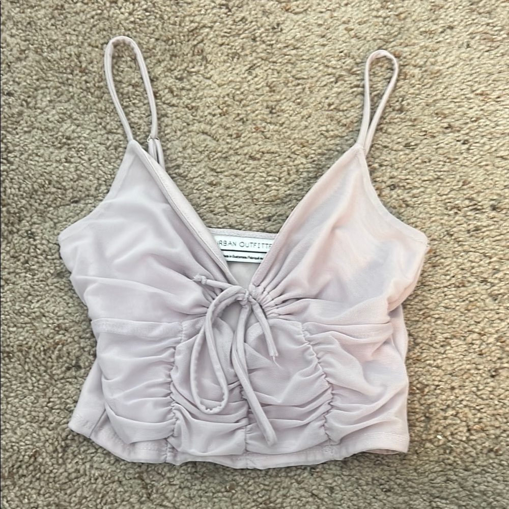 Urban Outfitters Lavender Ruched Crop Top